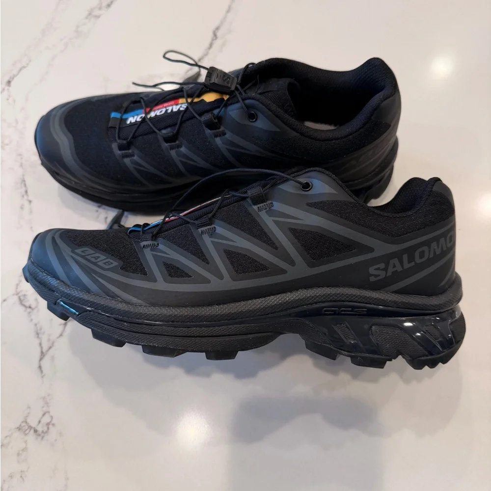 Salomon Black Athletic Trail Shoes - Picture 3 of 6